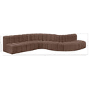  Manufacturer Color_Brown -- Arc 170" Brown Vegan Leather Upholstered 7 pc Modular Sectional IMAGE 12