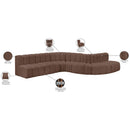  Manufacturer Color_Brown -- Arc 170" Brown Vegan Leather Upholstered 7 pc Modular Sectional IMAGE 13