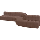  Manufacturer Color_Brown -- Arc 170" Brown Vegan Leather Upholstered 7 pc Modular Sectional IMAGE 4