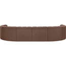  Manufacturer Color_Brown -- Arc 150" Brown Vegan Leather Upholstered 8 pc Modular Sectional IMAGE 7