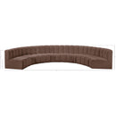  Manufacturer Color_Brown -- Arc 162" Brown Vegan Leather Upholstered 8 pc Modular Sectional IMAGE 11