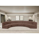  Manufacturer Color_Brown -- Arc 162" Brown Vegan Leather Upholstered 8 pc Modular Sectional IMAGE 2