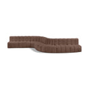  Manufacturer Color_Brown -- Arc 197" Brown Vegan Leather Upholstered 8 pc Modular Sectional IMAGE 1