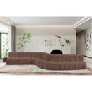  Manufacturer Color_Brown -- Arc 197" Brown Vegan Leather Upholstered 8 pc Modular Sectional IMAGE 2