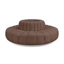  Manufacturer Color_Brown -- Arc 90" Brown Vegan Leather Upholstered 8 pc Modular Sectional IMAGE 1