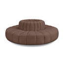 Meridian Arc Brown Vegan Leather 8 pc Modular Sectional IMAGE 1