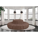  Manufacturer Color_Brown -- Arc 90" Brown Vegan Leather Upholstered 8 pc Modular Sectional IMAGE 2