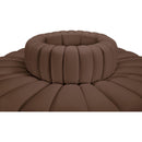 Meridian Arc Brown Vegan Leather 8 pc Modular Sectional IMAGE 4