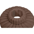 Meridian Arc Brown Vegan Leather 8 pc Modular Sectional IMAGE 5