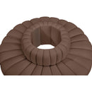  Manufacturer Color_Brown -- Arc 90" Brown Vegan Leather Upholstered 8 pc Modular Sectional IMAGE 5