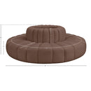  Manufacturer Color_Brown -- Arc 90" Brown Vegan Leather Upholstered 8 pc Modular Sectional IMAGE 7
