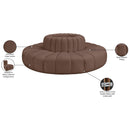  Manufacturer Color_Brown -- Arc 90" Brown Vegan Leather Upholstered 8 pc Modular Sectional IMAGE 8