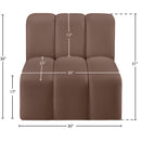  Manufacturer Color_Brown -- Arc Brown Vegan Leather Upholstered Modular Straight Chair IMAGE 11
