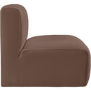  Manufacturer Color_Brown -- Arc Brown Vegan Leather Upholstered Modular Straight Chair IMAGE 5