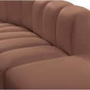 Meridian Arc Cognac Vegan Leather Curved Corner IMAGE 7