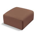  Manufacturer Color_Cognac -- Arc Cognac Vegan Leather Upholstered Modular Ottoman IMAGE 1
