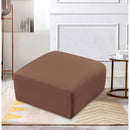  Manufacturer Color_Cognac -- Arc Cognac Vegan Leather Upholstered Modular Ottoman IMAGE 2
