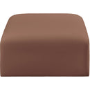  Manufacturer Color_Cognac -- Arc Cognac Vegan Leather Upholstered Modular Ottoman IMAGE 3