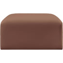  Manufacturer Color_Cognac -- Arc Cognac Vegan Leather Upholstered Modular Ottoman IMAGE 4