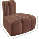  Manufacturer Color_Cognac -- Arc Cognac Vegan Leather Upholstered Modular Reverse Corner Chair IMAGE 12