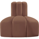  Manufacturer Color_Cognac -- Arc Cognac Vegan Leather Upholstered Modular Reverse Corner Chair IMAGE 4