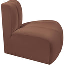  Manufacturer Color_Cognac -- Arc Cognac Vegan Leather Upholstered Modular Reverse Corner Chair IMAGE 6
