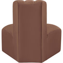  Manufacturer Color_Cognac -- Arc Cognac Vegan Leather Upholstered Modular Reverse Corner Chair IMAGE 7