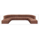  Manufacturer Color_Cognac -- Arc 161" Cognac Vegan Leather Upholstered 10 pc Modular Sectional IMAGE 11