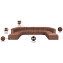  Manufacturer Color_Cognac -- Arc 161" Cognac Vegan Leather Upholstered 10 pc Modular Sectional IMAGE 12