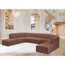  Manufacturer Color_Cognac -- Arc 161" Cognac Vegan Leather Upholstered 10 pc Modular Sectional IMAGE 2