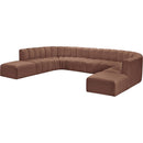  Manufacturer Color_Cognac -- Arc 161" Cognac Vegan Leather Upholstered 10 pc Modular Sectional IMAGE 4