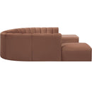  Manufacturer Color_Cognac -- Arc 161" Cognac Vegan Leather Upholstered 10 pc Modular Sectional IMAGE 5