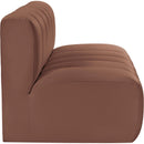  Manufacturer Color_Cognac -- Arc 60" Cognac Vegan Leather Upholstered 2 pc Modular Sectional IMAGE 5