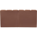 Meridian Arc Cognac Vegan Leather 2 pc Modular Sectional IMAGE 6