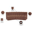  Manufacturer Color_Cognac -- Arc 86" Cognac Vegan Leather Upholstered 3 pc Modular Sectional IMAGE 12