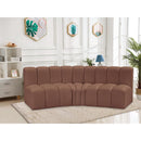  Manufacturer Color_Cognac -- Arc 86" Cognac Vegan Leather Upholstered 3 pc Modular Sectional IMAGE 2