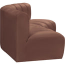  Manufacturer Color_Cognac -- Arc 86" Cognac Vegan Leather Upholstered 3 pc Modular Sectional IMAGE 5
