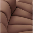 Meridian Arc Cognac Vegan Leather 3 pc Modular Sectional IMAGE 7