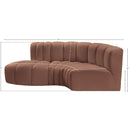  Manufacturer Color_Cognac -- Arc 70" Cognac Vegan Leather Upholstered 3 pc Modular Sectional IMAGE 11