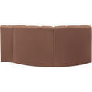  Manufacturer Color_Cognac -- Arc 70" Cognac Vegan Leather Upholstered 3 pc Modular Sectional IMAGE 6