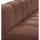 Manufacturer Color_Cognac -- Arc 70" Cognac Vegan Leather Upholstered 3 pc Modular Sectional IMAGE 9