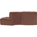  Manufacturer Color_Cognac -- Arc 77" Cognac Vegan Leather Upholstered 3 pc Modular Sectional IMAGE 5