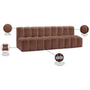  Manufacturer Color_Cognac -- Arc 89.5" Cognac Vegan Leather Upholstered 3 pc Modular Sectional IMAGE 12