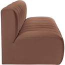  Manufacturer Color_Cognac -- Arc 89.5" Cognac Vegan Leather Upholstered 3 pc Modular Sectional IMAGE 5