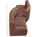  Manufacturer Color_Cognac -- Arc 108" Cognac Vegan Leather Upholstered 4 pc Modular Sectional IMAGE 10