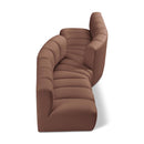  Manufacturer Color_Cognac -- Arc 108" Cognac Vegan Leather Upholstered 4 pc Modular Sectional IMAGE 1
