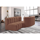  Manufacturer Color_Cognac -- Arc 108" Cognac Vegan Leather Upholstered 4 pc Modular Sectional IMAGE 2
