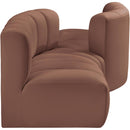  Manufacturer Color_Cognac -- Arc 108" Cognac Vegan Leather Upholstered 4 pc Modular Sectional IMAGE 4