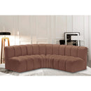  Manufacturer Color_Cognac -- Arc 103" Cognac Vegan Leather Upholstered 4 pc Modular Sectional IMAGE 2