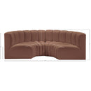  Manufacturer Color_Cognac -- Arc 88" Cognac Vegan Leather Upholstered 4 pc Modular Sectional IMAGE 11